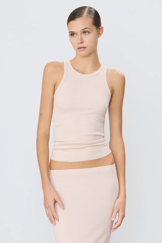 High Neck Fitted Tank   Eterne
